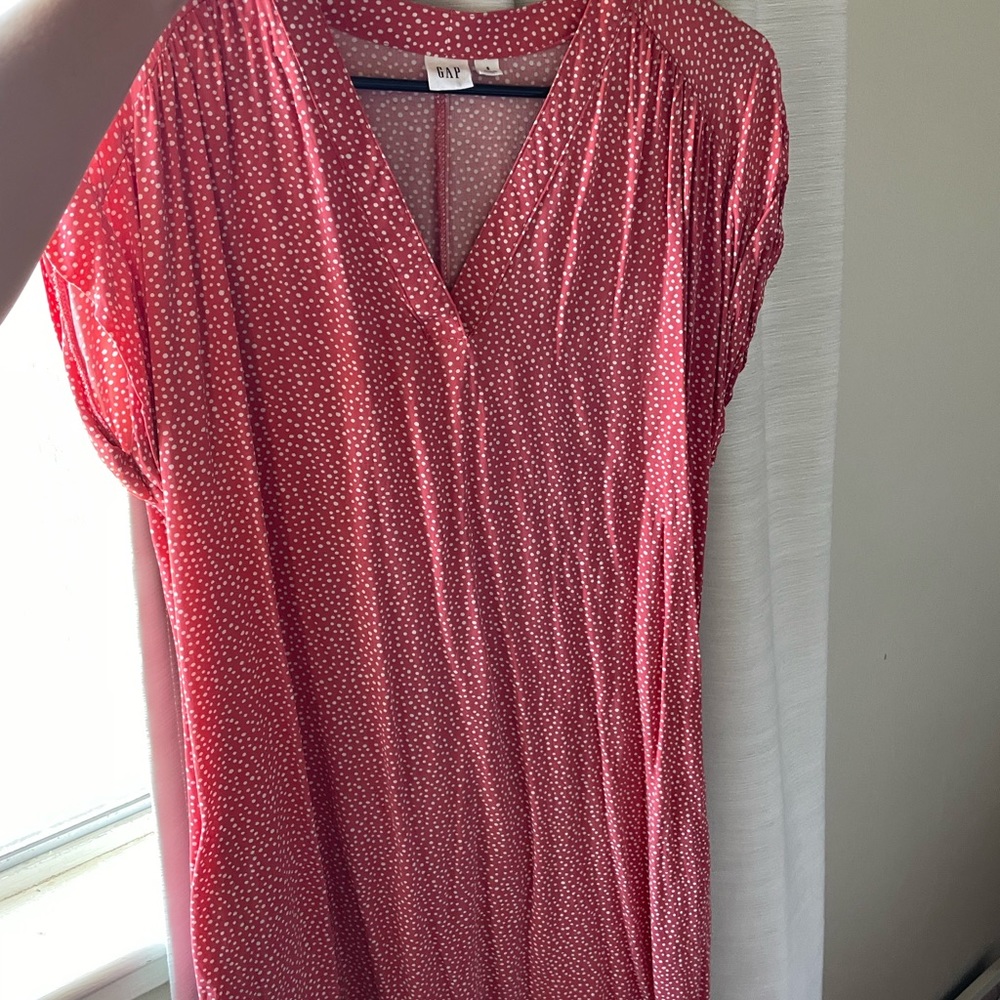 Red dress with polka dots